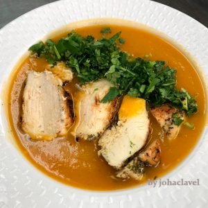 sopa de vegetales con pollo