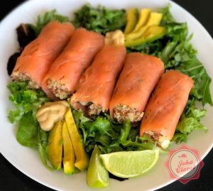 salmón con aguacate